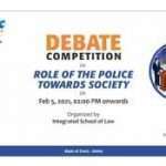 Debate Competition on ‘Role of The Police towards Society’